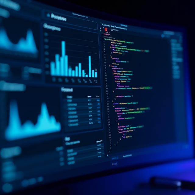Schermafbeelding van analysetool en code-editor naast elkaar
